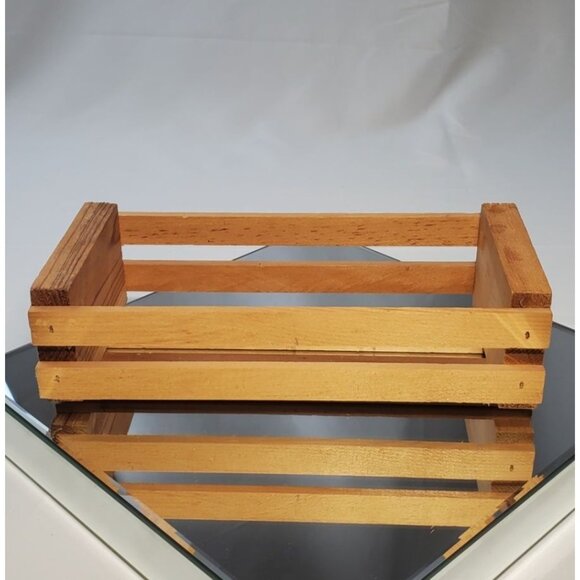 Vintage Sunflower Wooden Crate Storage Holder for Cassette Tapes 10'' - Picture 3 of 5